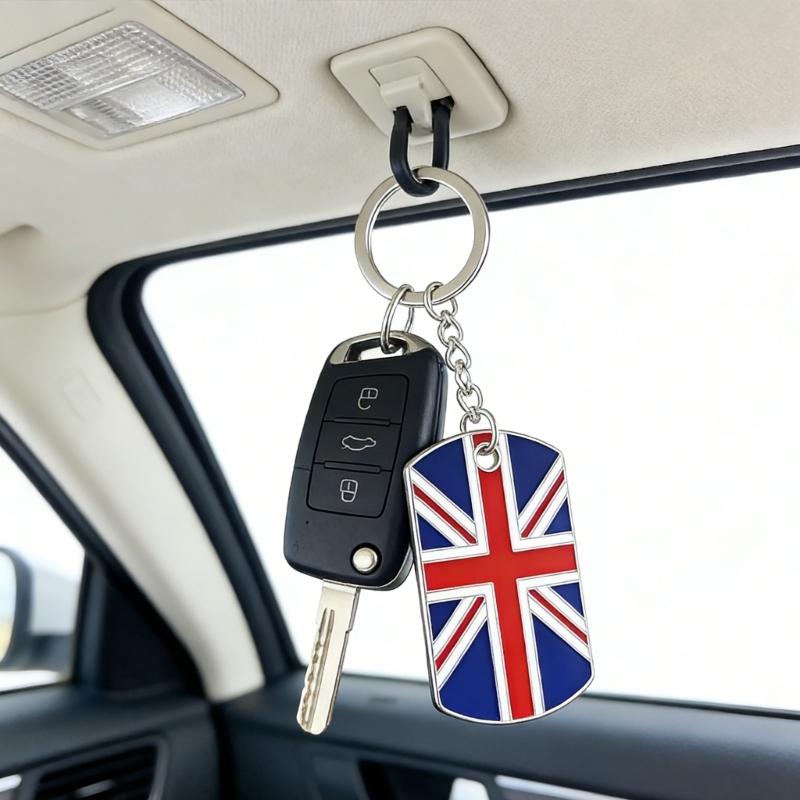 Unique British Flag Key Chain Zinc Alloy Keychain Pendant For Keys Wallets Or Backpacks Fashion Backpack Charm
