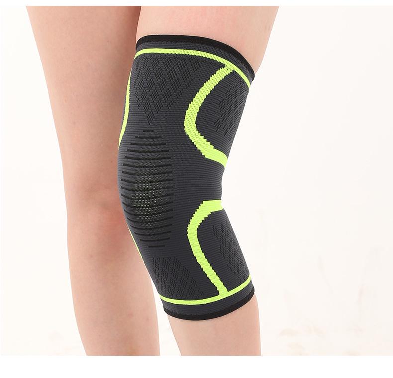 Maxwell Sports Double Wavy Anti-Slip Knee Pad: Elastic, Warm, Nylon Knitted Protective Gear for Outdoor Cycling and Hiking.