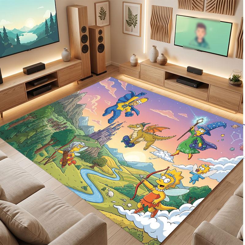 The Simpsons Rug Soft Thick Non Slip Floor Carpet for Bedroom Living Room Home Decor