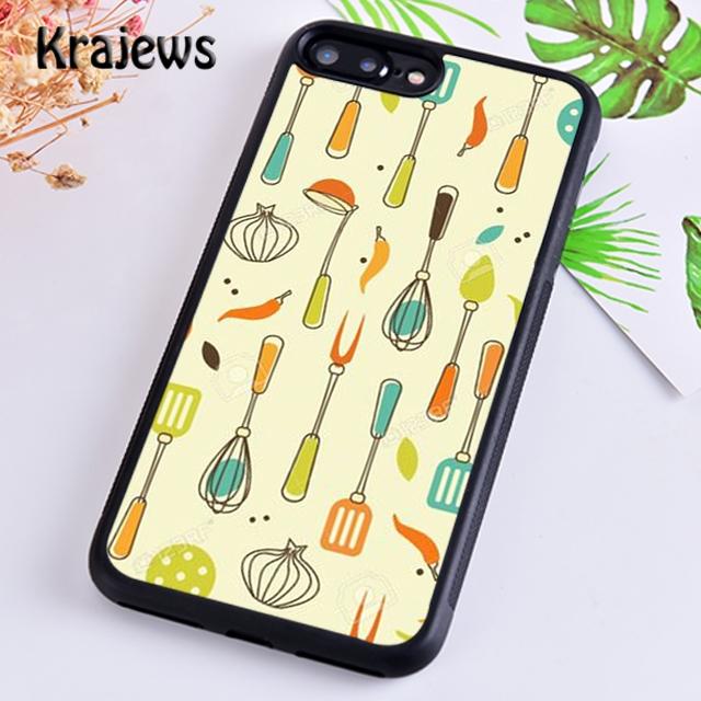 Krajews Vintage Baking Pattern Phone Case Cover For iPhone 17 Air 16 15 14 plus 11 12 13 pro max coque Shell Fundas