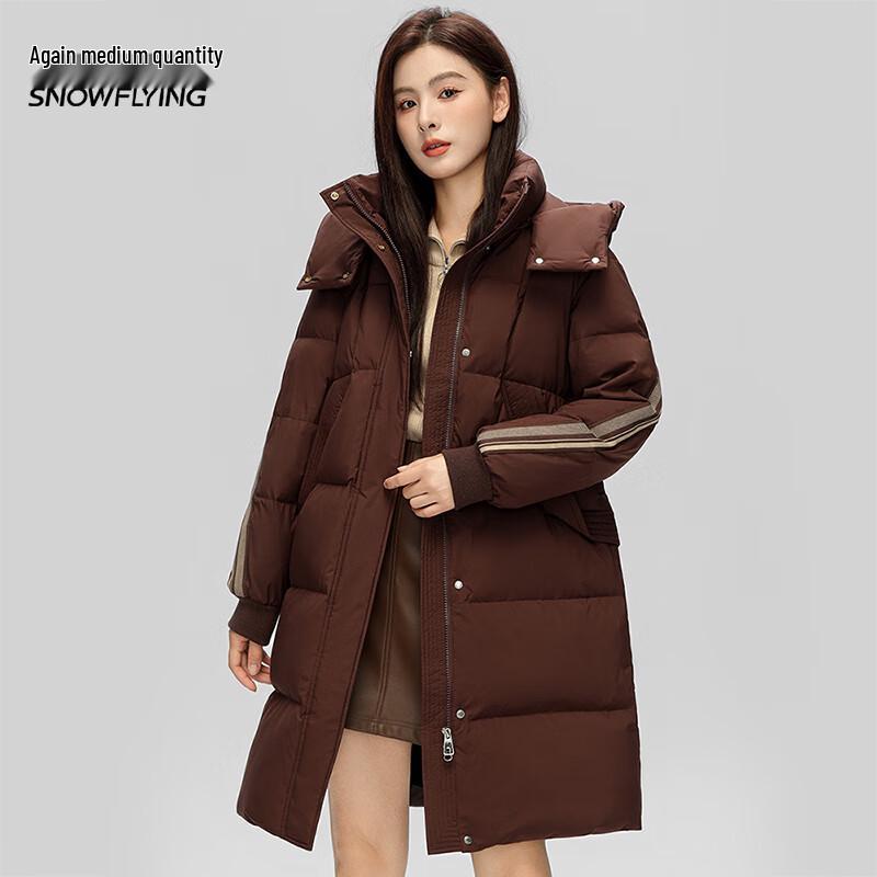 XueZhongFei Women's Mid-Length Thick Down Jacket