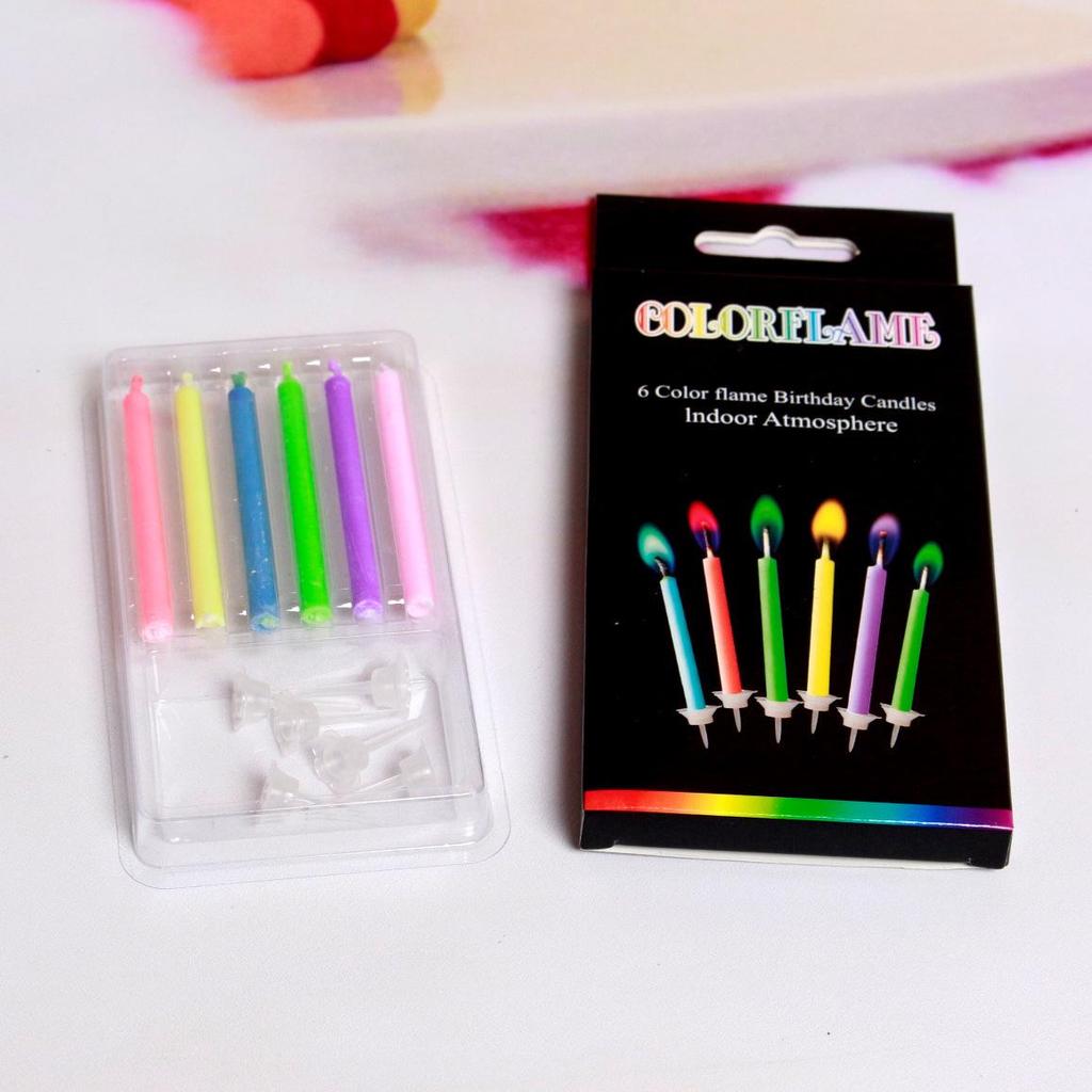 Color-Changing Rainbow Flame Candle for Birthday Parties & Creative Proposals