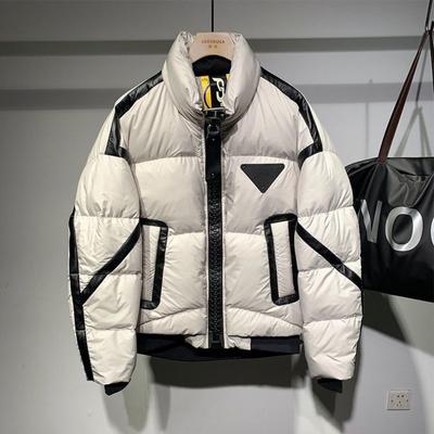 Mens Fashion Urban Thick Cotton Jacket Youth Casual Zip-Up Stand Collar Coat Daily Wear