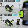 taoquwe Rechargeable Spotlight,2000000 LM Super Bright Handheld Spot Light LED Flashlight High Lumens,Powered Spotlight Large Searchlight Outdoor