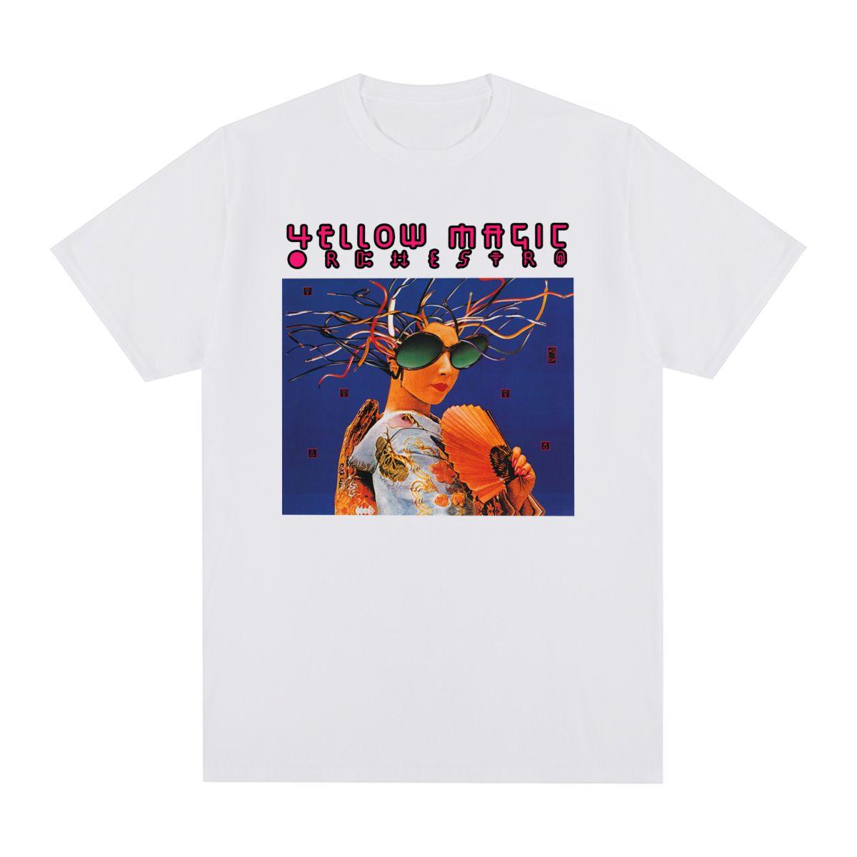 YMO Yellow Magic Orchestra Футболка синт-поп японская музыка дебют электропоп мир Хлопок Мужская футболка Новая футболка Женские топы S