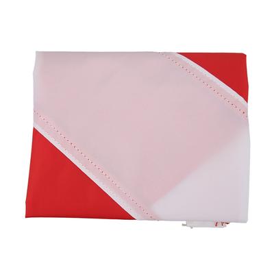 Bandeira de Mergulho Vermelha Branca Cores Vibrantes Leve 49x59cm Nylon Bandeira de Mergulhador para Atividades Subaquáticas