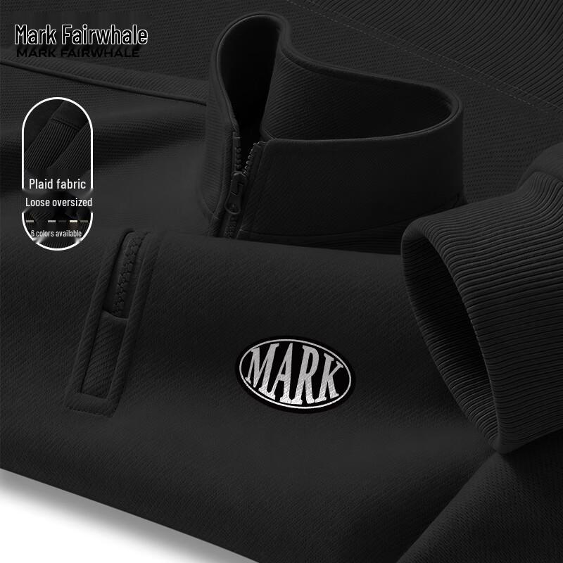 Mark Fairwhale Men s Letter Print Heavyweight Mock Neck Pullover 3690₽