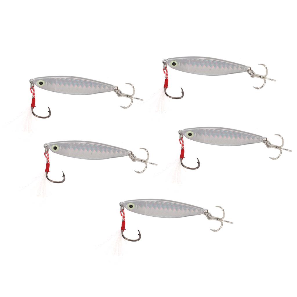 5Pcs 20g Vib Fishing Bait Metal Vib Hard Fishing Lure Artificial Hard Lures Fake Bait Silver