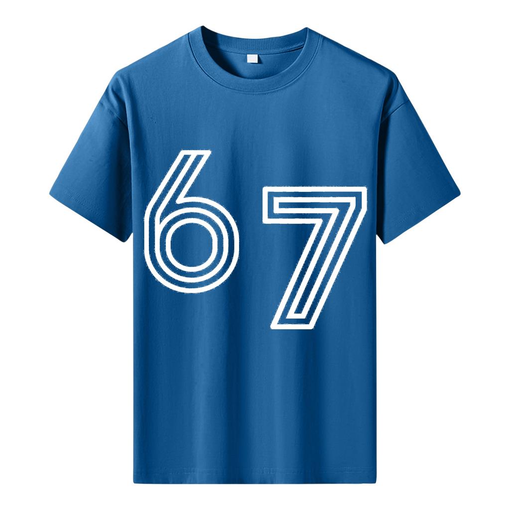 Pánské tištěné tričko s krátkým rukávem Pánský volný ležérní top s krátkým rukávem