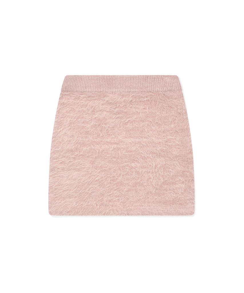 Pallet Hairy Knit Skirt Pink