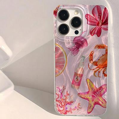 Custodia Carina con Motivo Stella Marina Rosa Medusa Granchio Per Samsung Galaxy A16 A26 A56 5G A55 A54 A34 A15 A35 S21FE S25 S22 S23 S24 Ultra