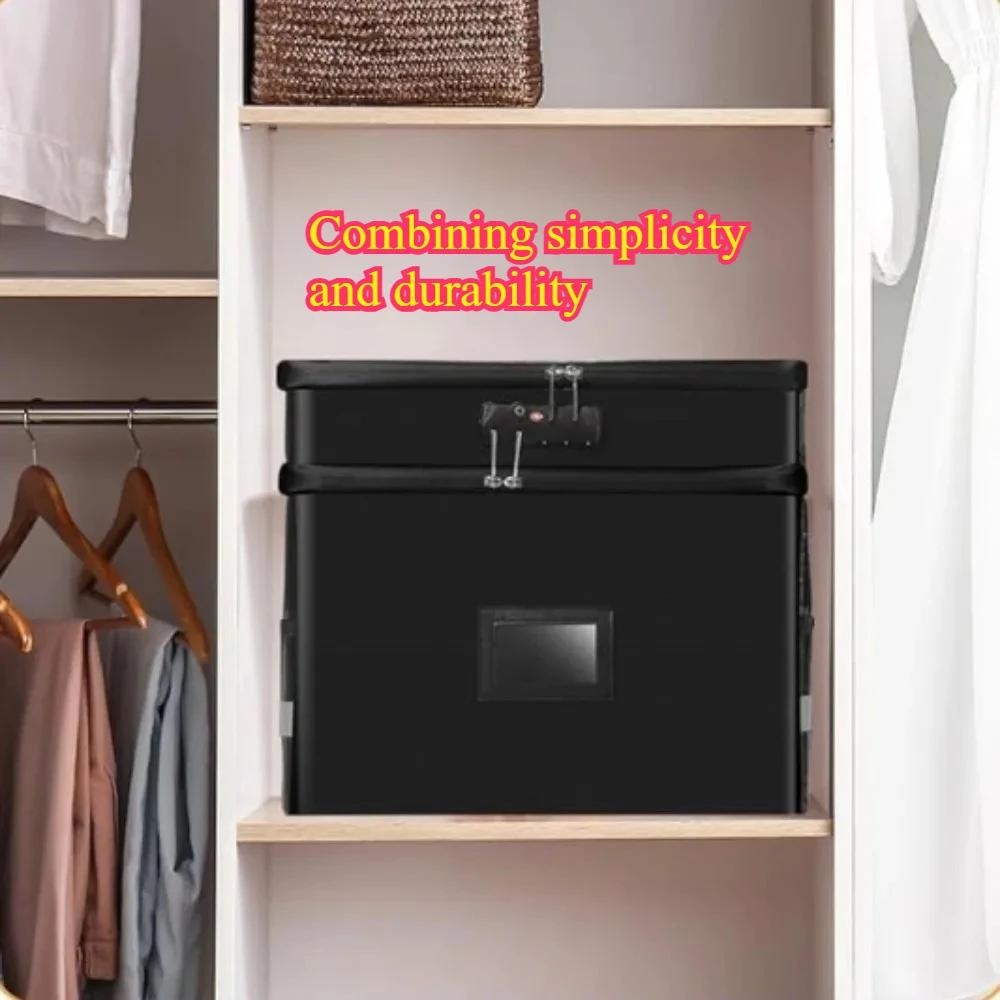 Large Capacity Storage Box Double-layer Fireproof Waterproof Archive Box Sturdy Wear-resistant Storage Box Dustproof Storage Box