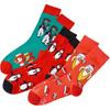 Four Seasons Penguin Christmas Bear Cotton Mid-Calf Socks for Men and Women