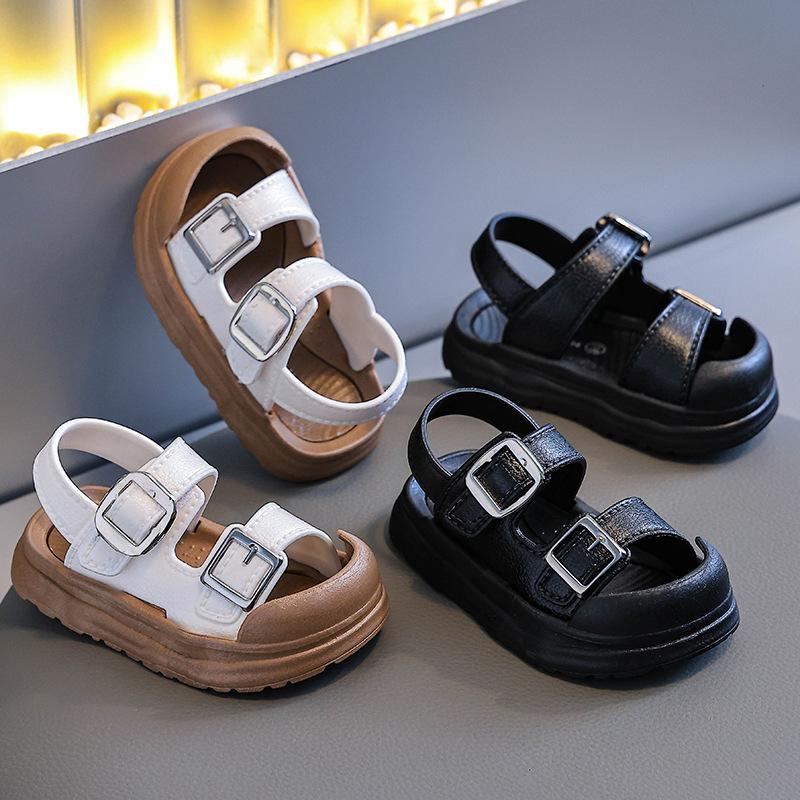 Summer Children's Sandals, Versatile Outdoor Anti-slip Toddler Closed-toe Baby Beach Sports Sandals for Boys.