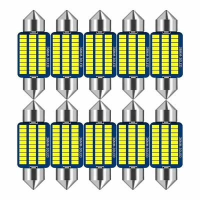 10 Pcs Led Bulb Canbus Festoon Interior Headlight C10w C5w Reading Car Light 31mm 36mm 39mm 41mm No Error 12v 6500K Dome Reading