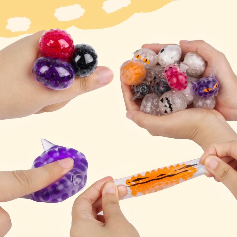 5/10Pcs Halloween Squeeze Ball Pumpkin Ghost Fidget Toy Kids Halloween Birthday Party Favors Trick or Treat Goodie Bag Filler
