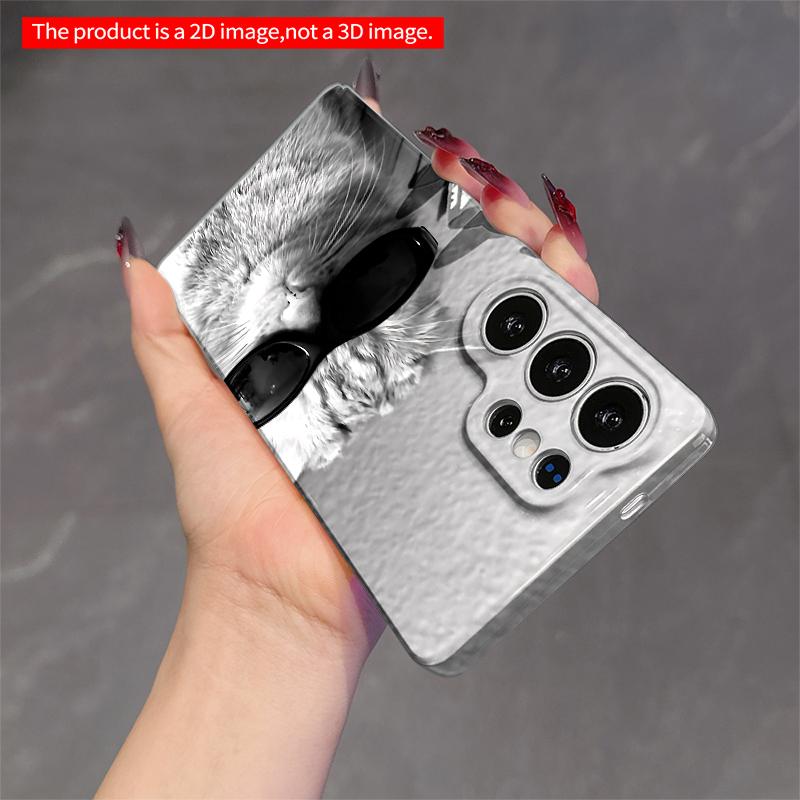 2DFlat Samsung phone case Sunglasses Cat Black & White Phone Case Applicable to Galaxy S22 S23 S24 S25ULTRA S26 A12 A13 A14 A15 A16