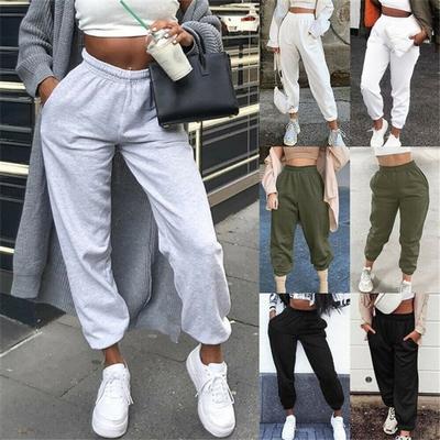 Fashion φαρδύ παντελόνι γυναικείο ελαστικό ψηλόμεσο τζόγκερ Παντελόνι με φαρδύ πόδι Φθινοπωρινό χειμερινό παντελόνι
