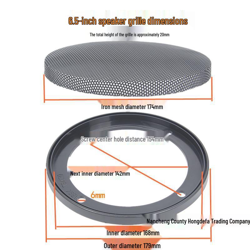 

4 , 5 , 6.5 Decorative Speaker Grille Rings & Mesh Covers for Car Audio