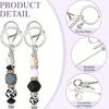12 Pcs Elegant Keychain Crafting Set Sturdy Alloy Beading Charm Pendant for Stylish Key Decorations and Ornament