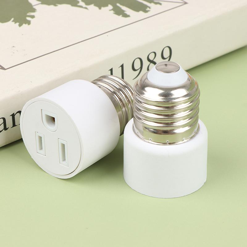 E26 E27 Screw B22 Bayonet Lamp Holder  To Us Eu Ac Power Plug Adapter Converter