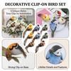 Decorative Artificial Bird Set 10Pcs 5Styles With Clips For Home Wedding Decoration