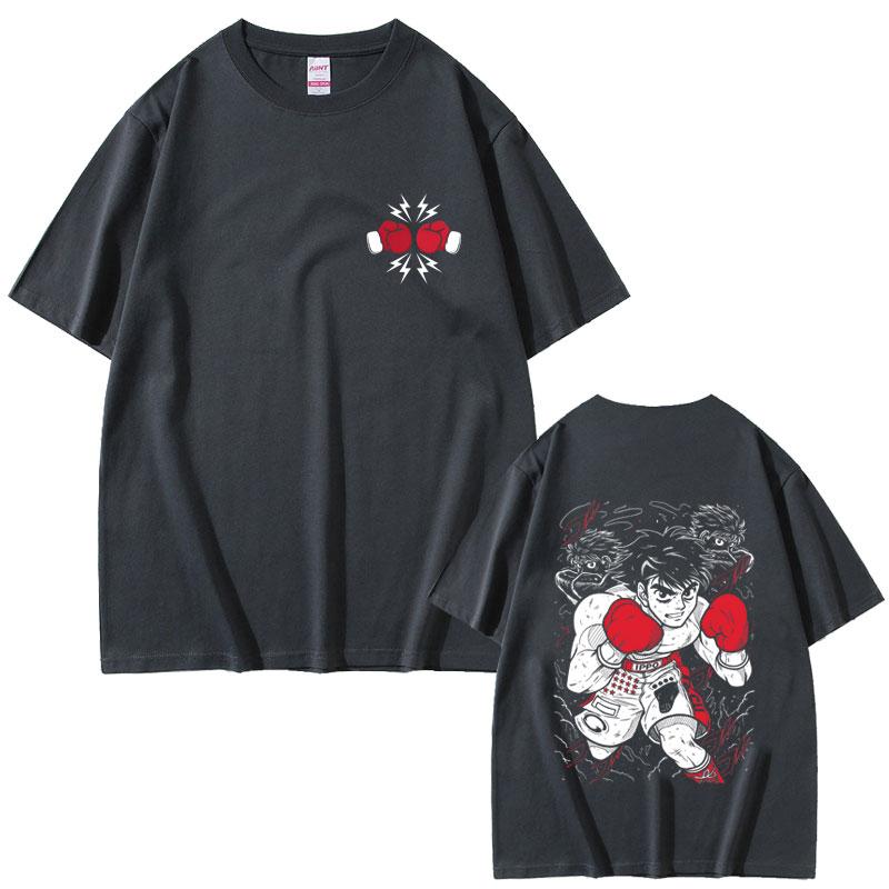 Hot Sale Anime Hajime No Ippo Makunouchi Graphic T Shirts Kamogawa Boxing Gym Tshirt Unisex Fashion Retro Oversized Short Sleeve