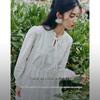 Elegant Lace-Trim Stand Collar A-line Short Dress