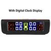 Car Tyre Pressure Monitor With 4 External Sensors T12 Car Tire Pressure Monitoring System 0-3.5Bar Solar USB TPMS