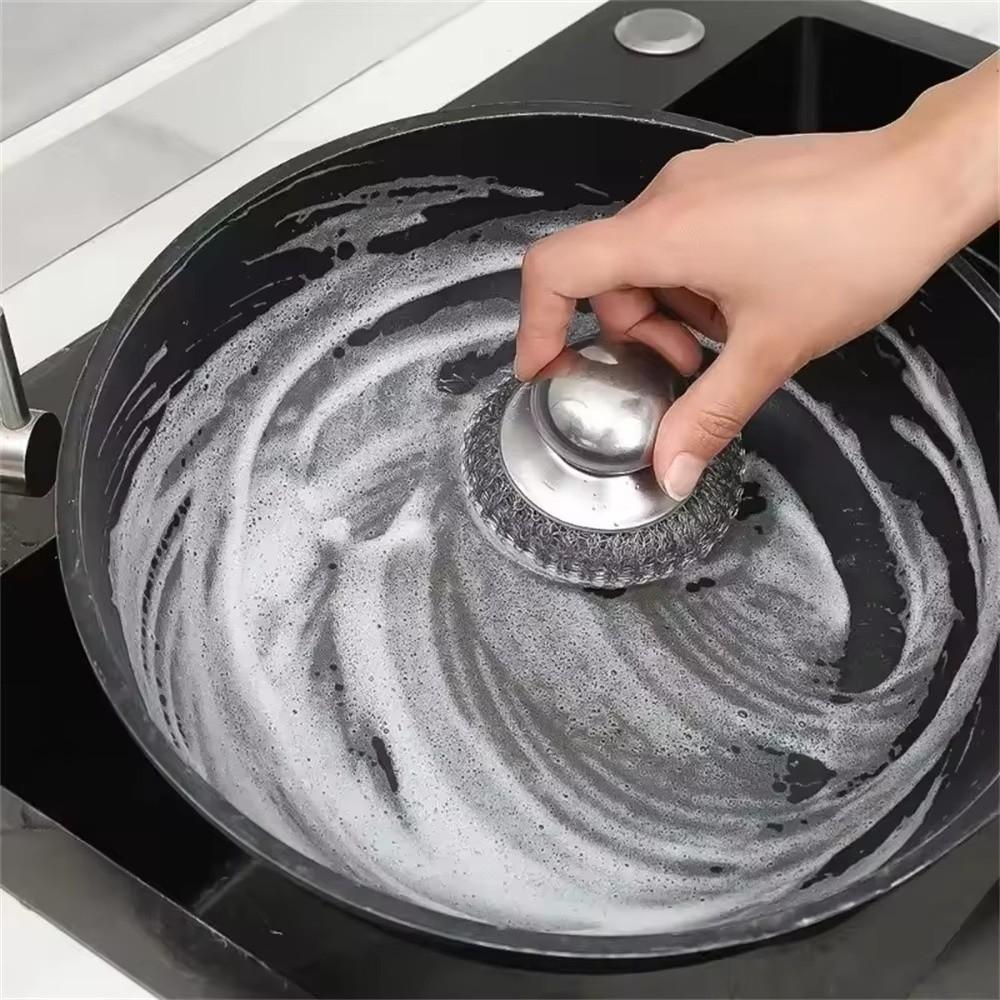 Durable Dishwashing Wire Ball Stainless Steel Kitchen Cleaning Tool Metal Scrubber  Dishes Cleaning