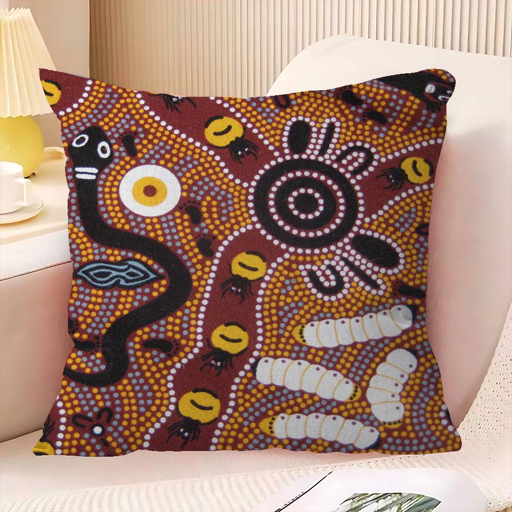 Australian Aboriginal Art Personalized Pillow Dust Cover Bedroom Kids Party Decoration Pillowcase Birthday Children Gift