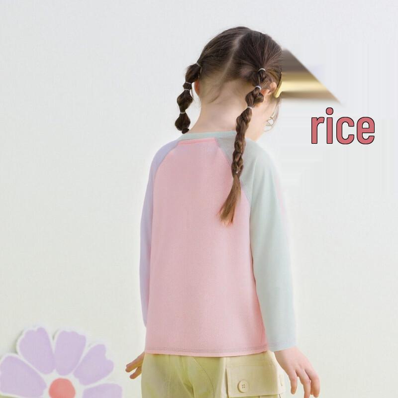 DEESHA Girls Color Block Raglan Long Sleeve T-Shirt 120