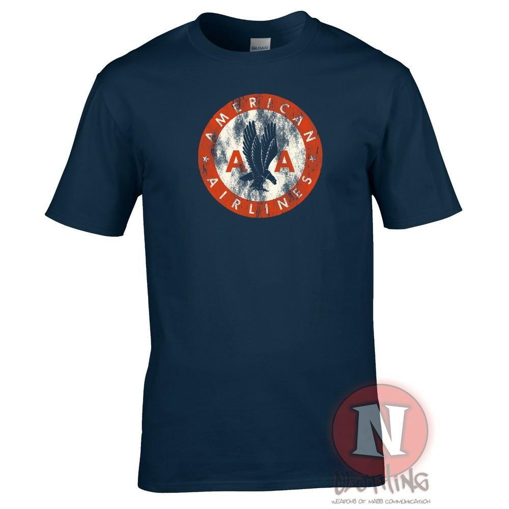 American Airlines TShirt Retro Logo Classic Air Travel Airline Airport Tee S