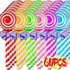 60 bunte Lutscher-Ballons aus Aluminiumfolie (6 Stück) – ideal für Weihnachts-, Geburtstags- und Hochzeitsfeiern.