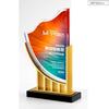 Customized Creative Metal Crystal Trophy, Honor Leaf Medal, Premium Company, Excellent Employee Souvenir, Home Decoration, 1Pc