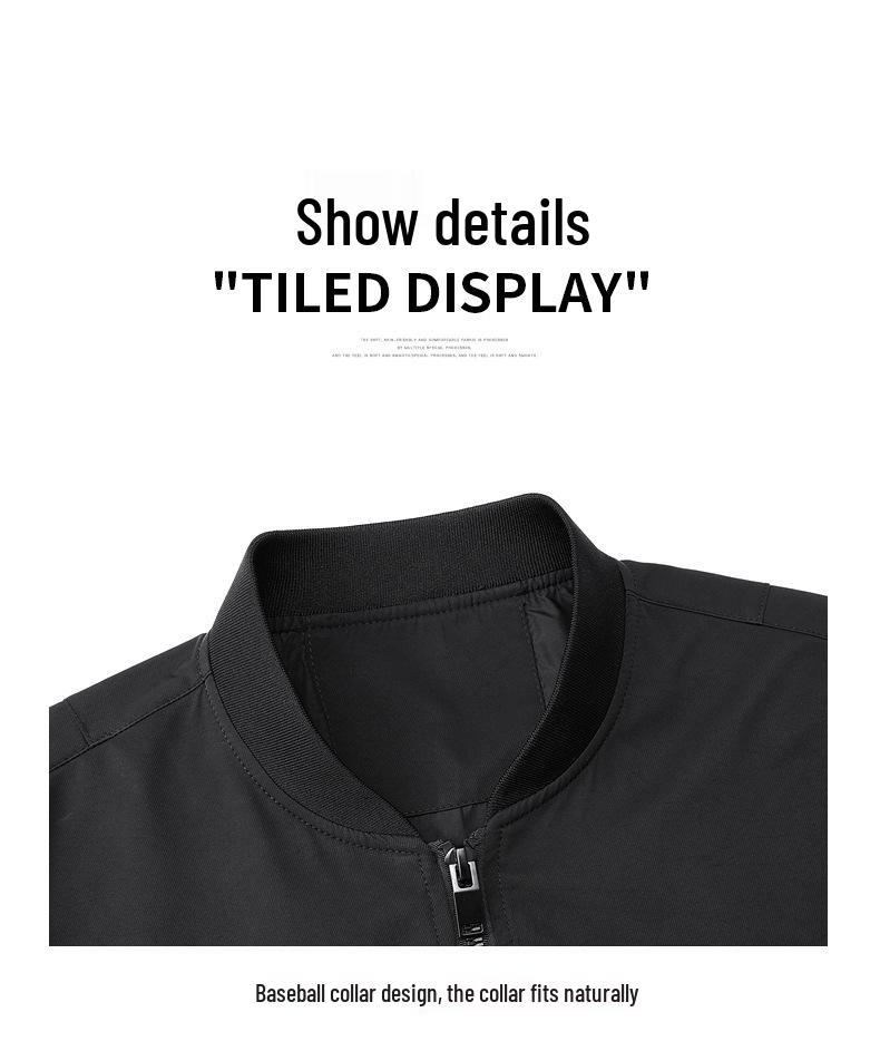 2025 Men's Spring/Autumn Baseball Jacket - Thick, Warm, Plus Size Outerwear
