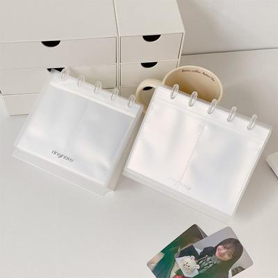 High Quality Mushroom Hole Photocards Holder Vertical Loose Leaf Idol Card Collection Binder Transparent Photo Album