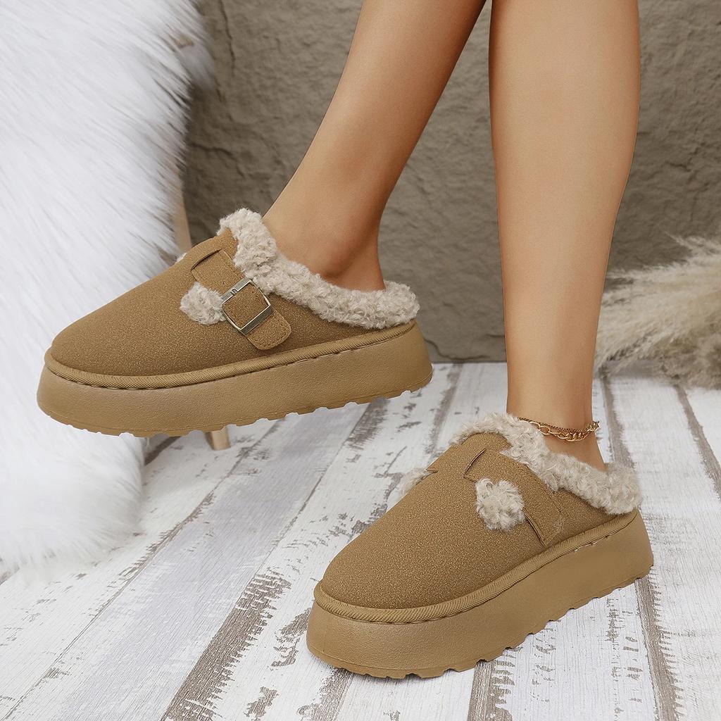 Fashion Winter Women Boots Plush Fashion Retro Cotton Shoes Women Flat Sole Platform Slippers Women New Trend Luxury Comfortable Boots