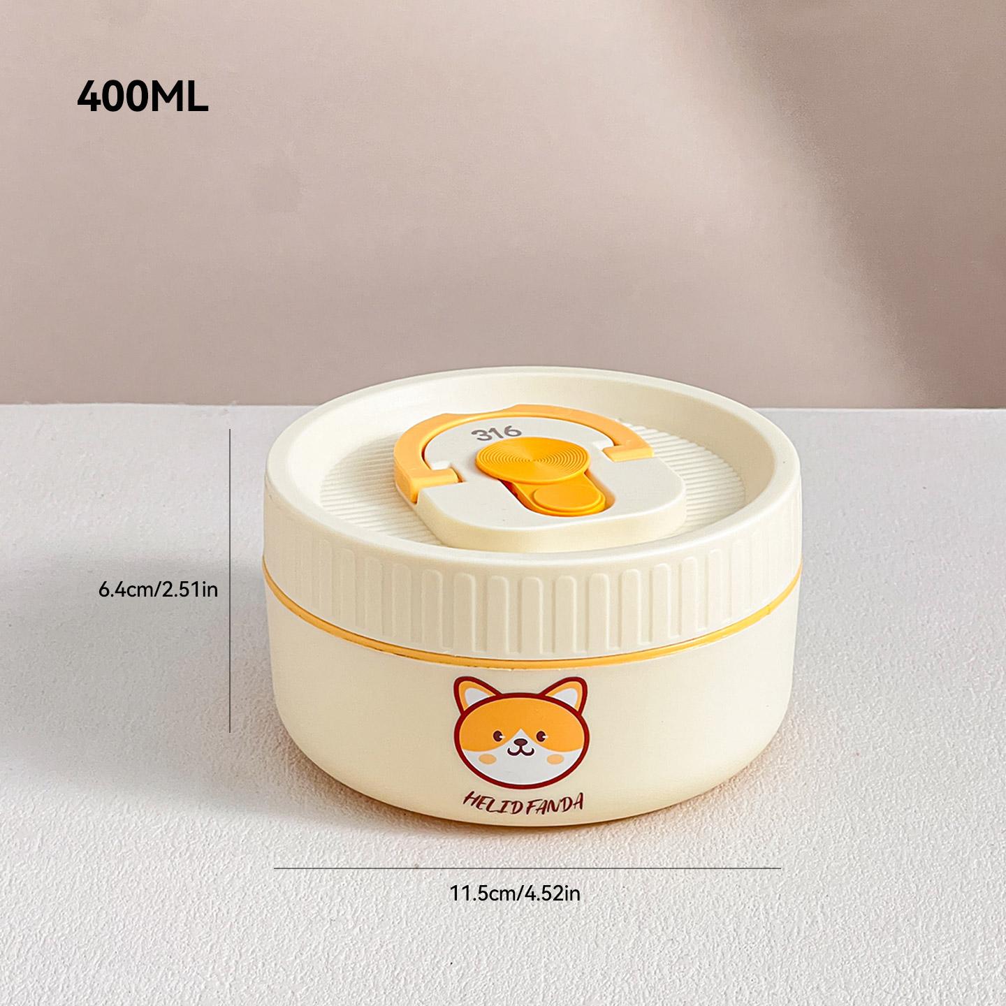 

Worthbuy Microwave 304 Stainless Steel Insulated Lunch Box With Handle Cute Food Container Kid Student Portable Sealed Bento Box