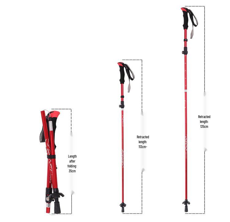 Yunxiang Ultra-light 7075 Aluminum Trekking Poles - Folding, Non-slip, Professional Outdoor Walking Sticks