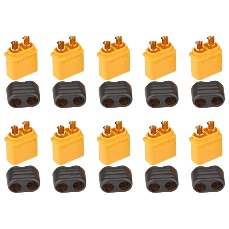 High Conductivity XT60H Plugs Male Female Connectors Set For Model Enthusiasts Simple Welding Process XT60H Connectors