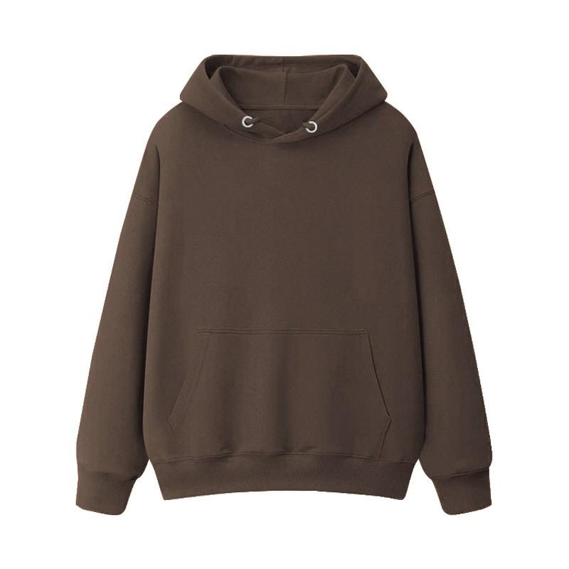 2026 Fall Winter Solid Color Hooded Sweatshirt Oversized Loose Fit Long Sleeve Pullover Women Streetwear Casual