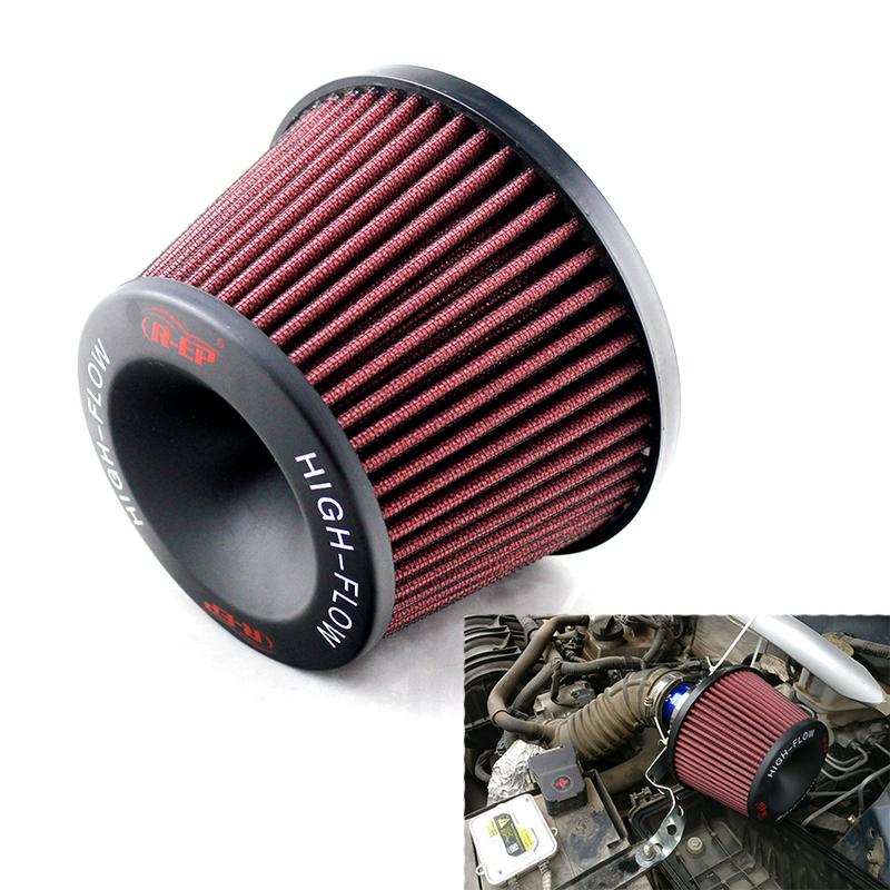 63mm 76mm Cone Air Intake Filter Universal Washable 2.5inch 3.0inch Sport Air Filter Reusable High Flow Cold Air Intake Filter