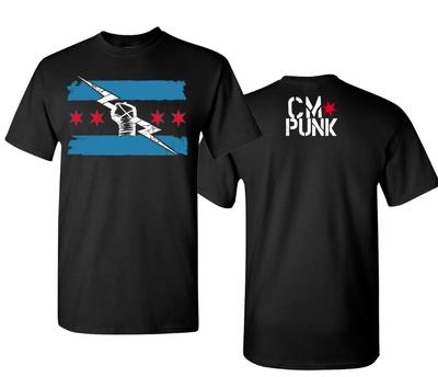 CM Punk T-Shirt - Schwarzes Wrestling T-Shirt WWE T-Shirt