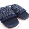 Excellent MIUMIU Sandals Logo Denim Mule Slides Indigo blue Women 36.5 5XX554 Used