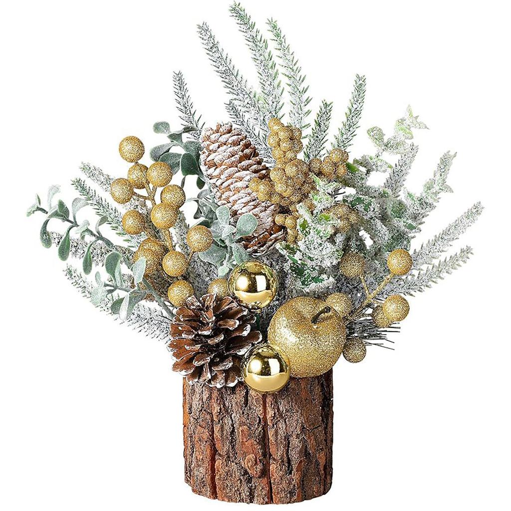 Small Christmas Tree Tabletop Artificial Christmas Tree Decorations With Holiday Ornaments Red Berry