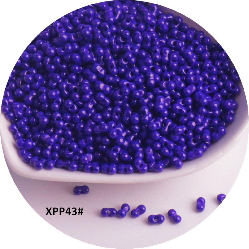 2x4mm Solid Color Glass Peanut Beads for DIY Jewelry & Hair Accessories