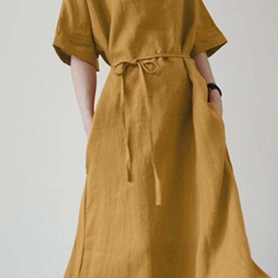 Kvinner Maxikjole Kortermet Pendling Myk Stilig Pustende Kvinner Maxikjole Kvinnelige Klær