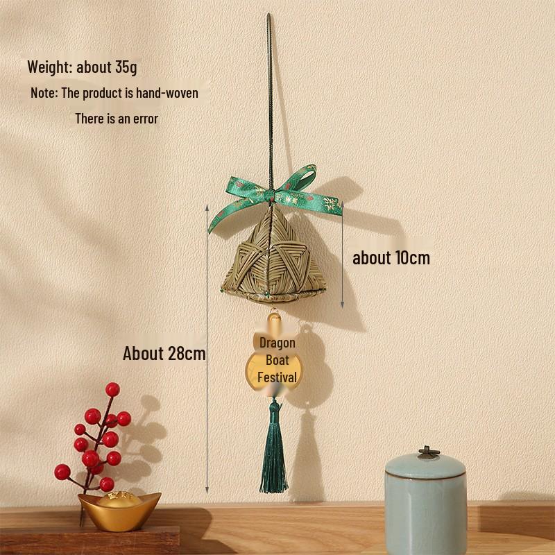 2026 Dragon Boat Festival Mugwort Fan Pendant & Indoor Sachet Bells for Door Handle and Decoration