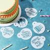 20 Pieces Birthday Cookie Stencil Templates Decoration Cookie Stencil for Birthday Coffee Cake Templates Reble Painting Mold Tools, Dessert, Coffee
